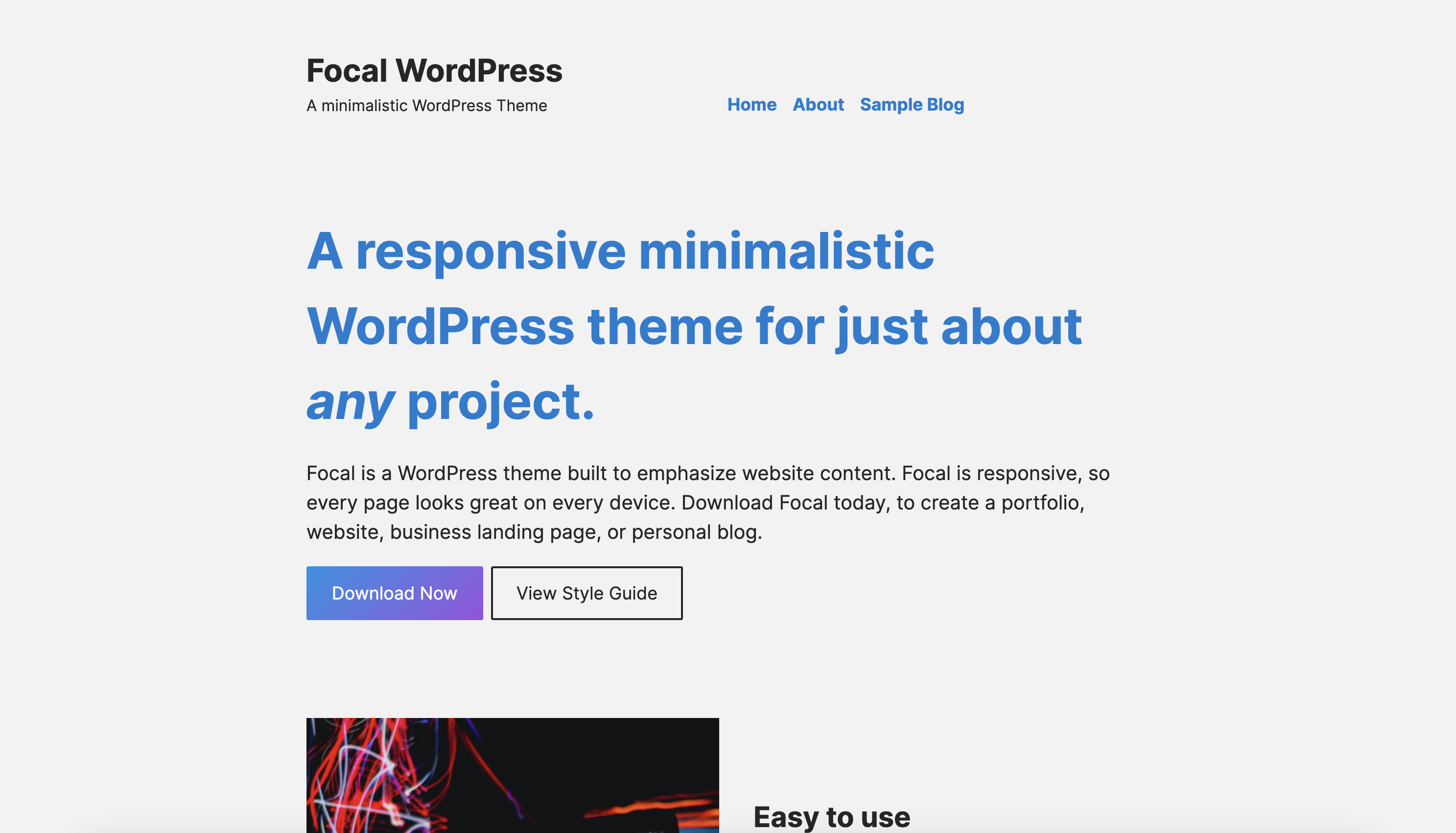Focal WordPress Theme