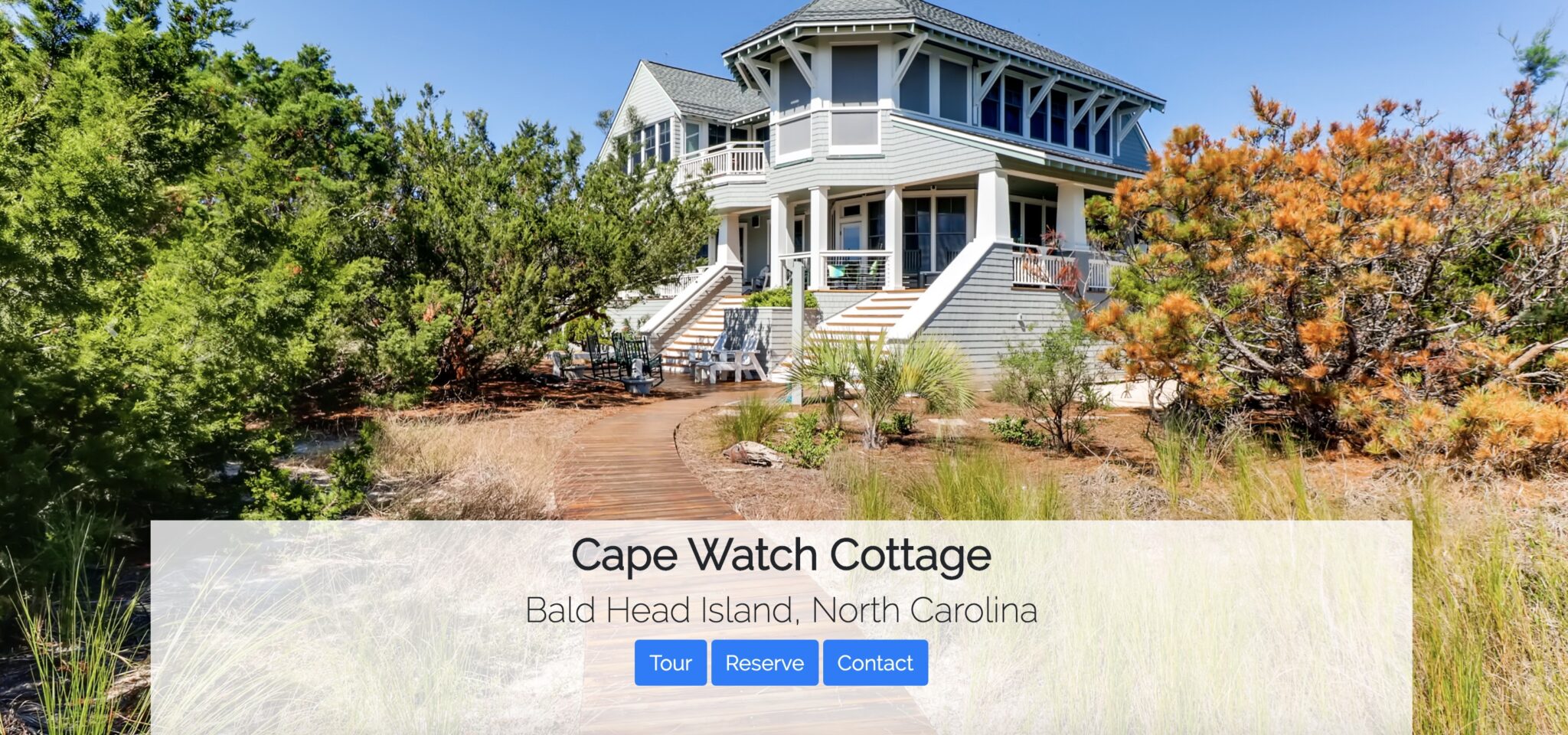 Cape Watch Cottage Website